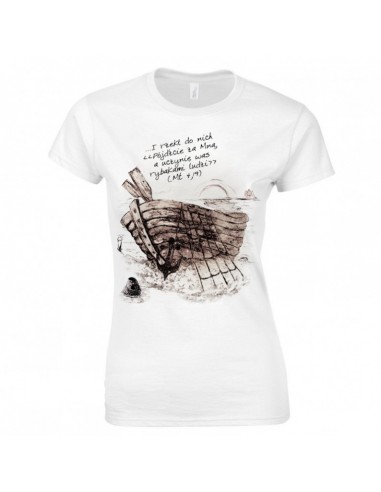 Koszulka damska "Pójdźcie za Mną, a uczynię was rybakami ludzi" rozmiar XXL