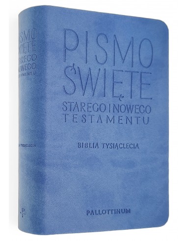 Pismo Święte Biblia Tysiąclecia mała TRAVEL (jasnoniebieska)