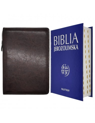 Biblia JEROZOLIMSKA DUŻA pag.+ KASZTANOWE ETUI