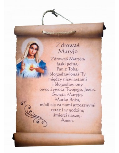 ZDROWAŚ MARYJO - obrazek na ścianę SERCE MARYI