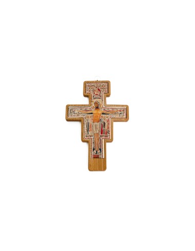 Krzyż SD Franciszkański San Damiano - 13 cm jasny