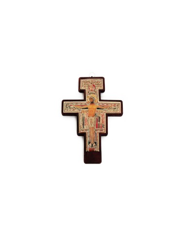 Krzyż SD Franciszkański San Damiano - 13 cm ciemny