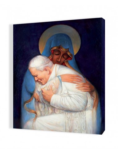 PŁÓTNO ORP115, 35x50 "Matka Boża i Jan Paweł II"