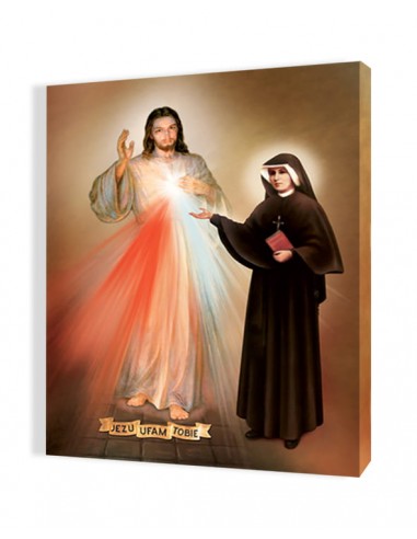 PŁÓTNO ORP073, 35x50 "Jezus i Św. Faustyna"