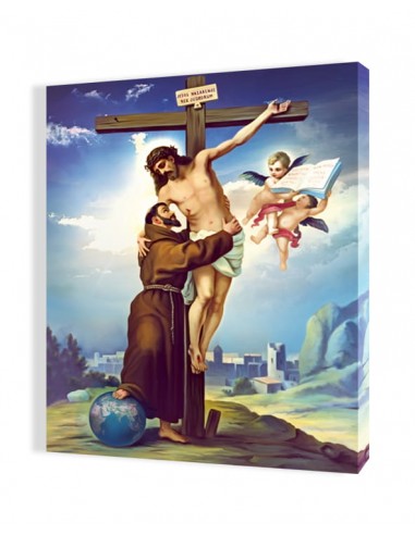 PŁÓTNO ORP140, 40x60 "Jezus i Święty Franciszek"