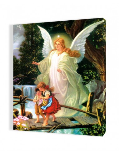 PŁÓTNO ORP157, 35x50 "Anioł Stróż z dziećmi"