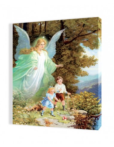 PŁÓTNO ORP051, 35x50 "Anioł Stróż z dziećmi" 5