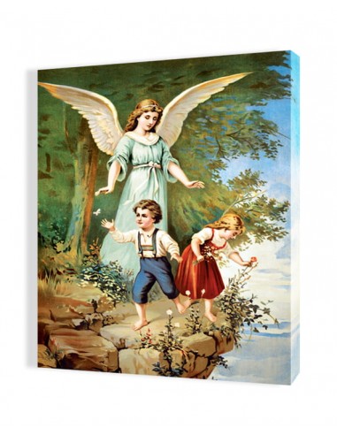 PŁÓTNO ORP132, 35x50 "Anioł Stróż z dziećmi" 6
