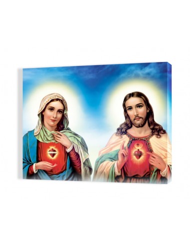 PŁÓTNO ORP137, 35x50 "Serce Jezusa i Serce Maryi"2