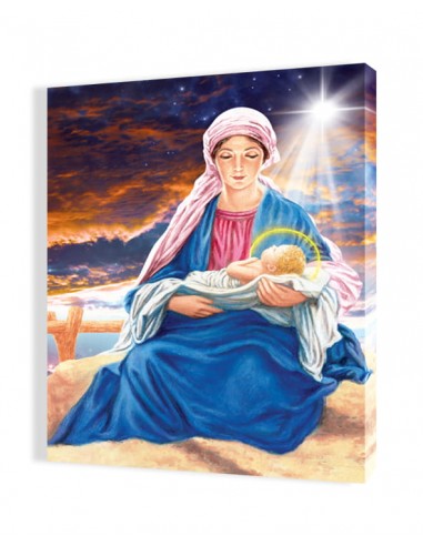 PŁÓTNO ORP025, 35x50 "Maryja, Jezus i Gwiazda Bet"