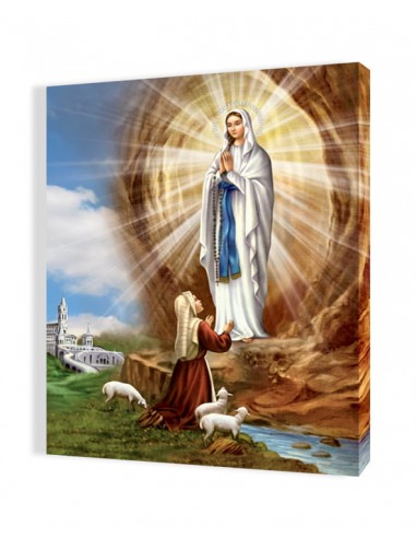 PŁÓTNO ORP075, 35x50 "Matka Boża z Lourdes" 