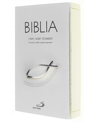 Biblia z rybką w miękkiej oprawie - szara