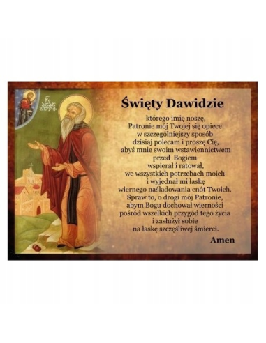 Pocztówka patroni 11 - św. Dawid
