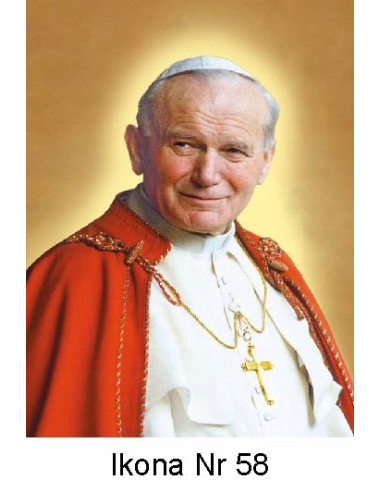 IKONA A6 mała 58 - Św. Jan Paweł II (złota)
