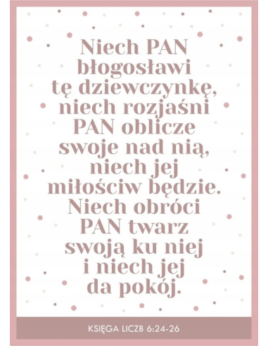 KARNET 83 – Niech Pan błogosławi tę dziewczynkę