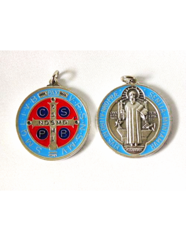 Medalik - św. Benedykt kolorowy mały