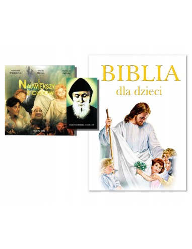 BIBLIA DLA DZIECI + FILM DVD - NAJWIĘKSZY Z CUDÓW