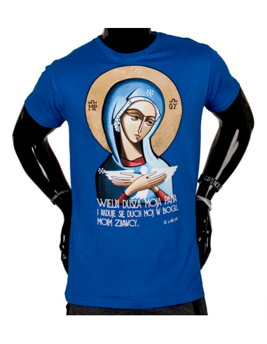 Koszulka męska "Maryja Pneumatofora, Wielbi dusza moja Pana" rozmiar L