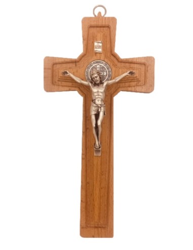 Krzyż DREWNO 38 cm KBR38N św. Benedykt