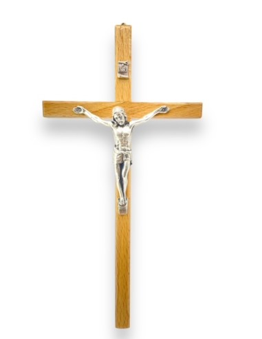 Krzyż DREWNIANY 16 cm - jasny brąz