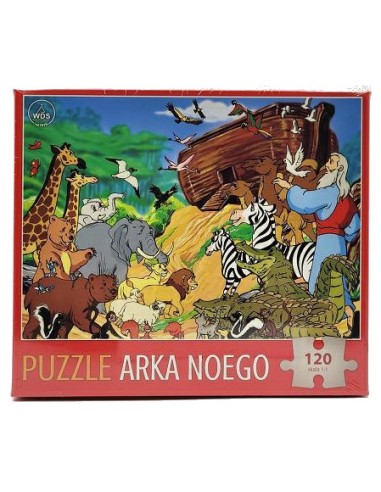 Puzzle 120 elementów - Arka Noego czerwone 4082