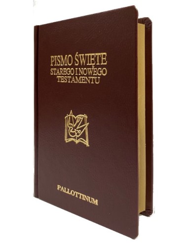 Pismo Święte ST i NT Biblia Pielgrzyma, skóra ekologiczna złocone brzegi