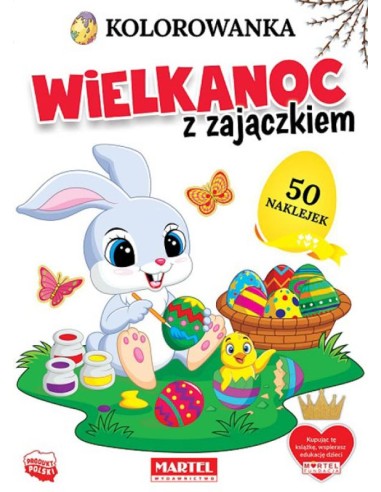 Kolorowanka Wielkanoc z zajączkiem