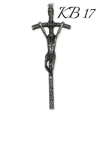 Krzyż na szyję z rzemykiem. Pamiątka Bierzmowania - KB17 - mały, ramiona w dół